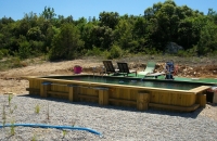 Piscine naturelle dans le Haut-Var - Mise en eau