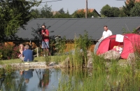 Tournage de M6 d'une piscine naturelle BioNova en Alsace